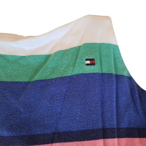 Tommy Hilfiger Girls Multicolor Striped Sleeveless Dress With Logo Straps Size 3 - Picture 3 of 7